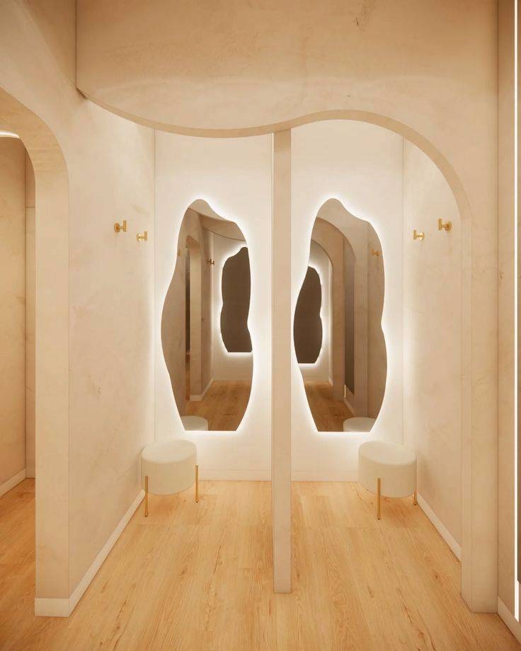 Sculptural fitting rooms at MODE Bangkok