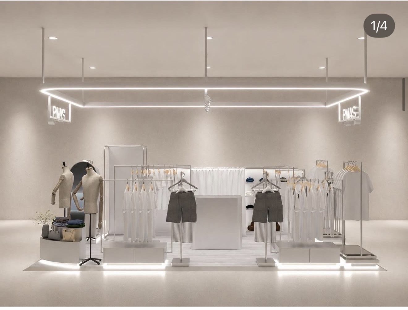 Minimalist display floor at MODE Bangkok